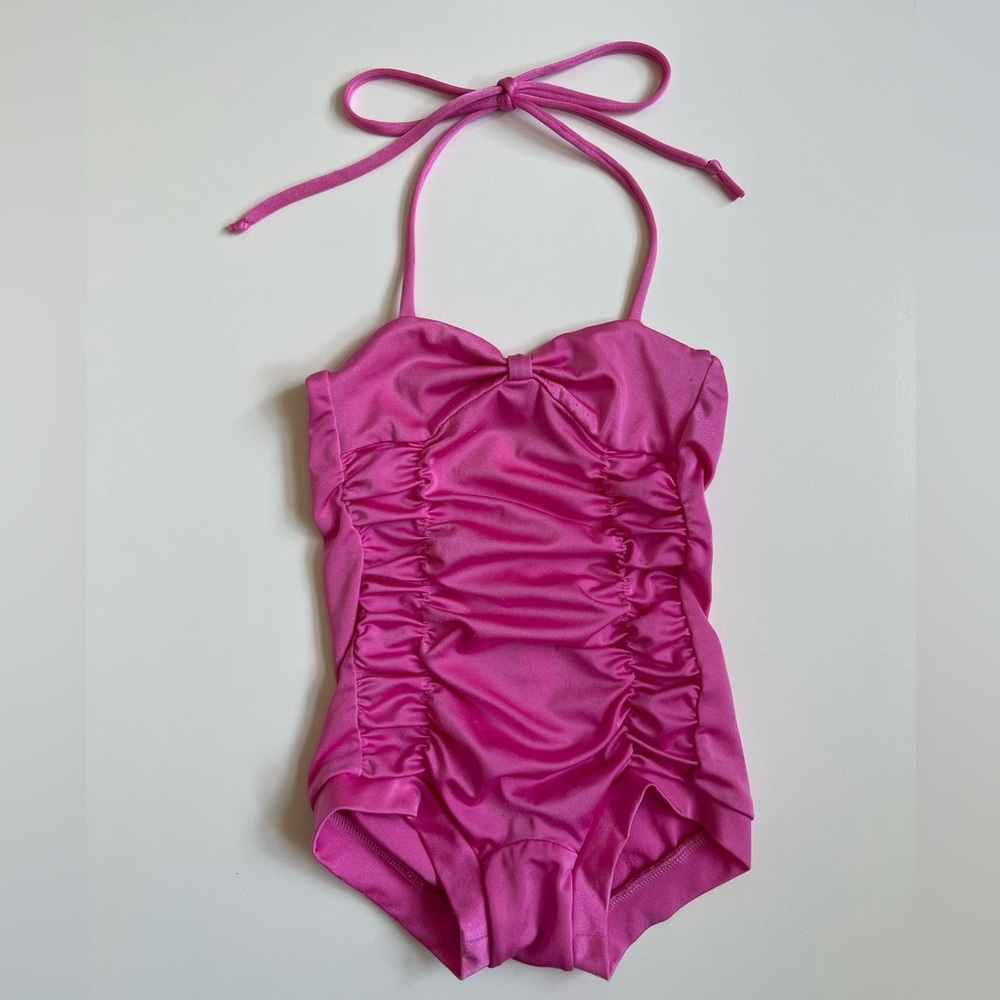 Wovenplay Girl’s Pink Vintage-Inspired Swimsuit